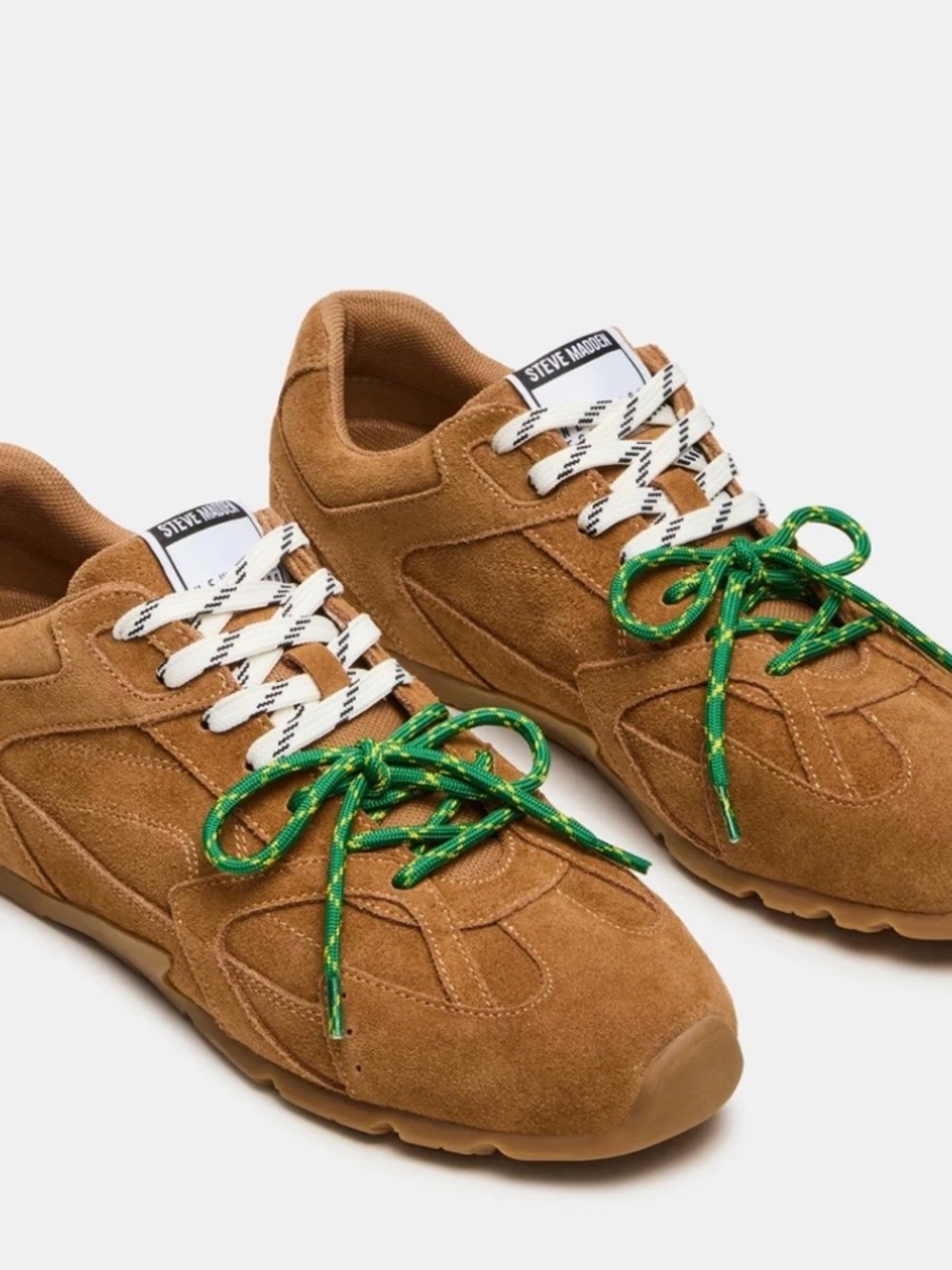 STEVE MADDEN AZIEL CAMEL SUEDE SNEAKERS size 9.5 - Picture 3 of 5